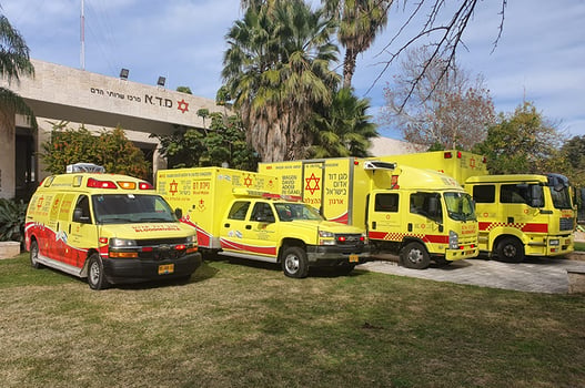 ניידות דם של שירותי הדם של מד״א, צילום: דוברות מד״א